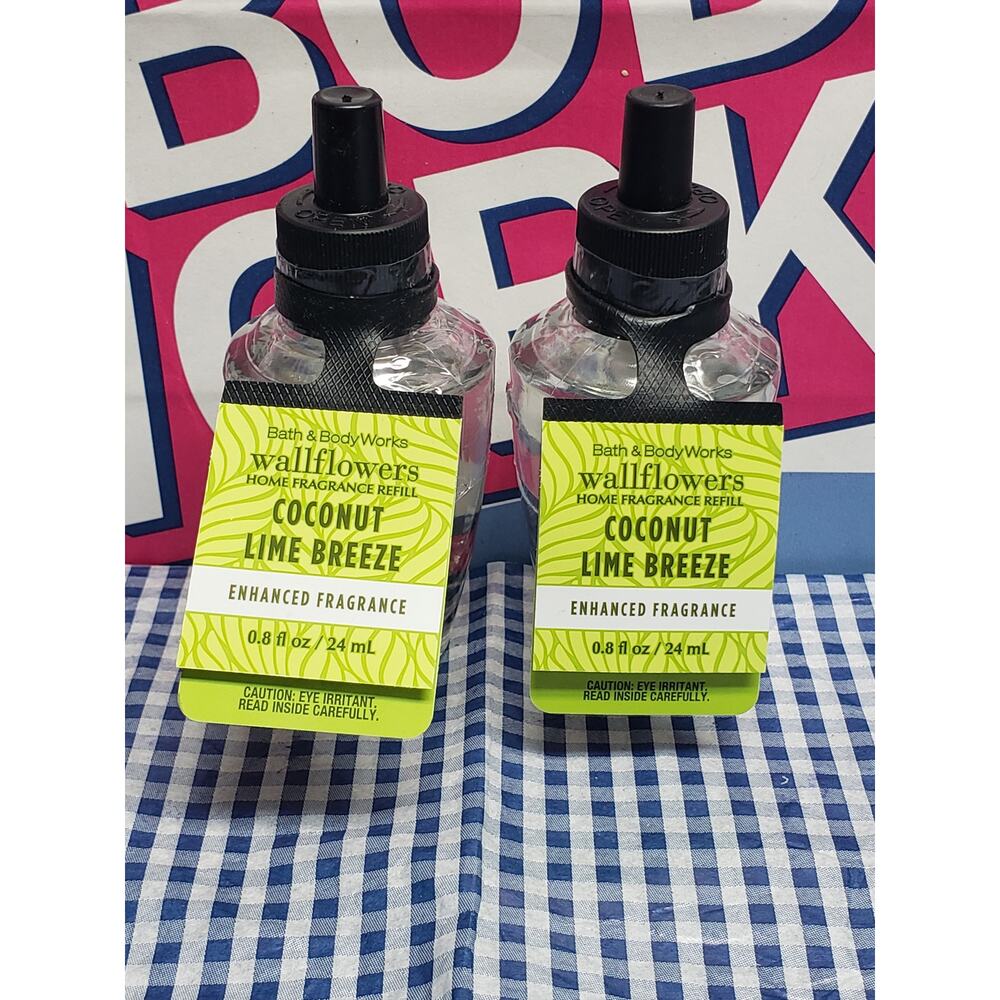 BBW Coconut Lime Breeze ENHANCED FRAGRANCE Wallflower 2 Refills